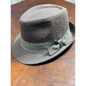 Vintage Stacy Adams Brown Fedora Hat Mens Sz Med Pinch Front 100% Poly #grandpa